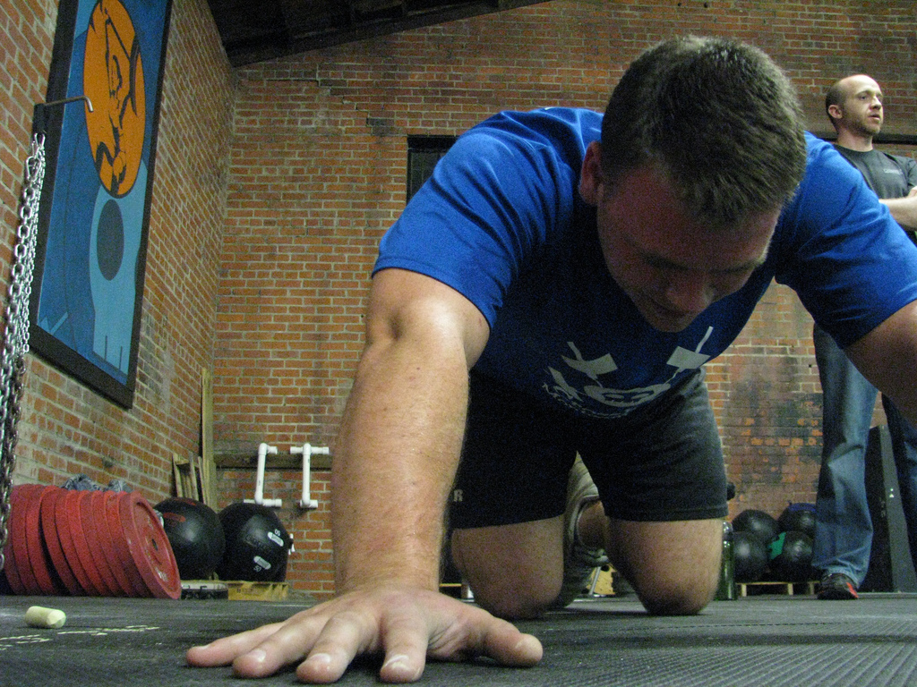 Matt doing pushups